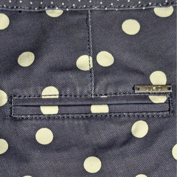 Liu Jo Pants Milano Cropped Polka Dot Whimsy Navy Blue/White Size 29 NWT - Picture 12 of 12